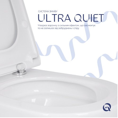 Унитаз подвесной Qtap Scorpio ML Ultra Quiet 490×365×325 мм, с сиденьем Soft-close MagLock, White QTSCOML26W49622