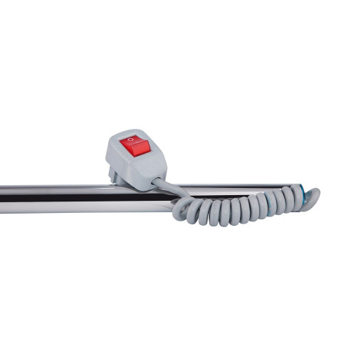 Сушарка рушників електрична Qtap Snake shelf (CRM) 500x500 LE з тримачем рушників