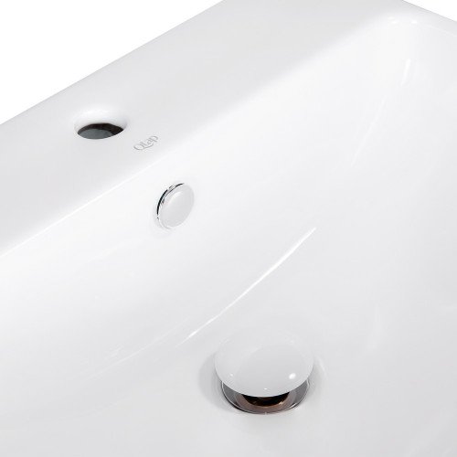 Раковина підвісна моноблок Qtap Leo 540х450х430 White з донним клапаном QT111101GW