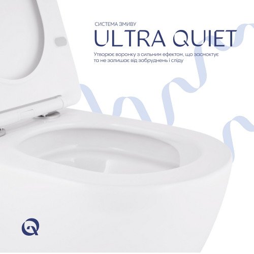 Унитаз подвесной Qtap Robin New безободковый с сиденьем Soft-close QT1333046EUQW