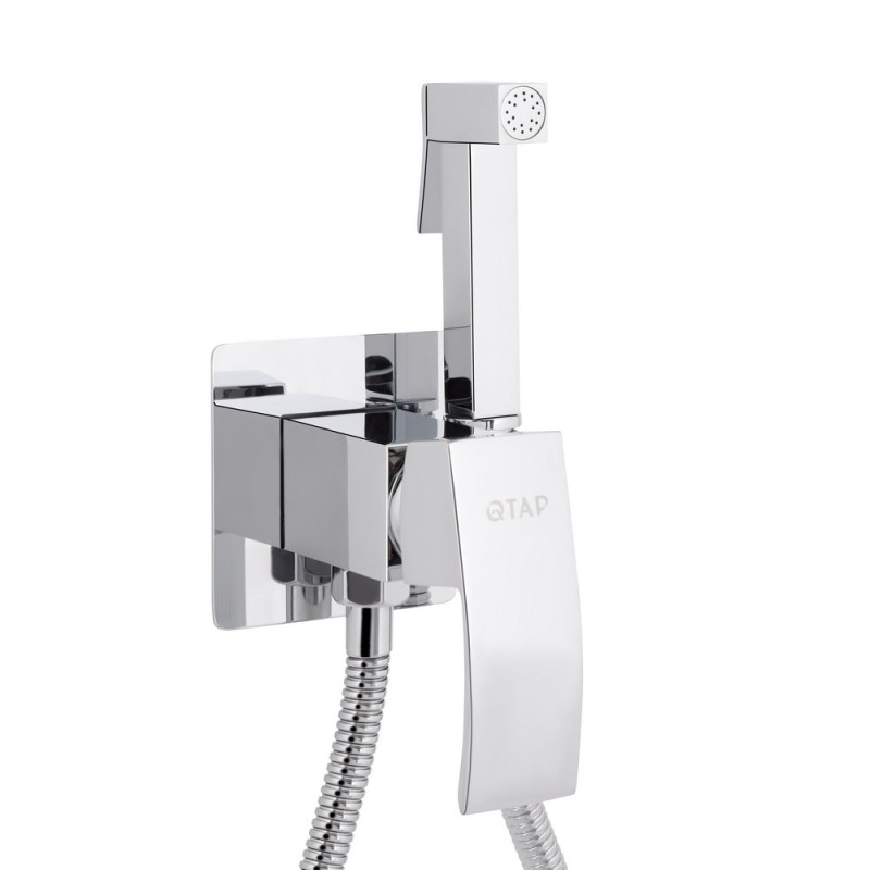 Набор для гигиенического душа Qtap Swan Cascada прямоугольный QTSWA262CRM45567 Chrome