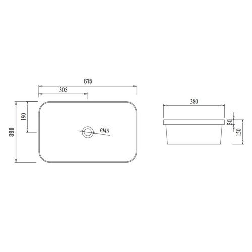 Раковина Qtap Scorpio 610х380х150 White QT1411K491WN