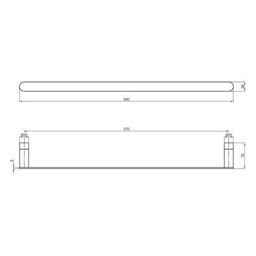 Полотенцедержатель Qtap Drzak 7202103C