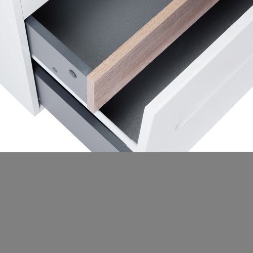 Тумба підвісна Qtap Virgo 600х580х437 White/Whitish oak QT1874TPА601W