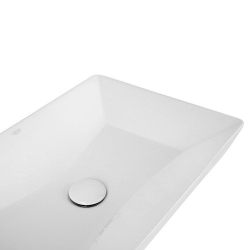 Раковина Qtap Crow 558х372х145 White з донним клапаном QT0511L739W