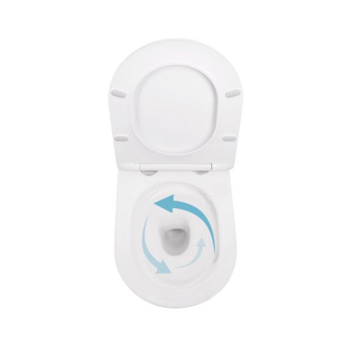Унитаз подвесной Qtap Robin New безободковый с сиденьем Soft-close QT1333046EUQW