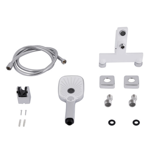 Смеситель для ванны Qtap Gemini (c душевым гарнитуром) QTGEM259CRW45683 Chrome/White