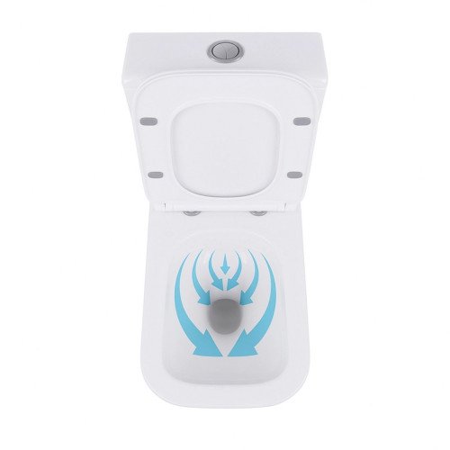Унитаз-компакт Qtap Crow Eco безободковый с сиденьем Soft-close QTCRO27W48750