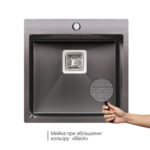 Кухонна мийка Qtap DK5050BL 2.7/1.0 мм Black  (QTDK5050BLPVD2710)