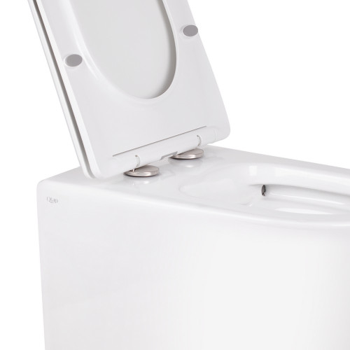 Унитаз напольный Qtap Swan безободковый с сиденьем Soft-close QT16223178W