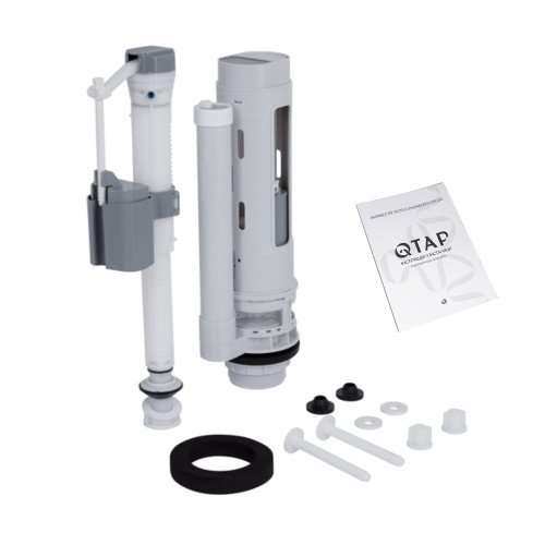 Унитаз-компакт Qtap Presto Quadro безободковый с сиденьем Soft-close QT24221215AW