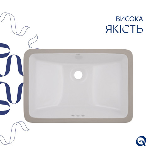 Раковина Qtap Stork 535x365x215 White QT1511H0422DW