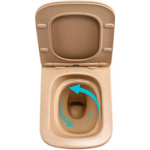 Унитаз подвесной Tern Ultra Quiet 490×365×325 мм, Beige, с сиденьем Slim Duroplast / Soft-close / Quick Release QT17332303ASSB Qtap
