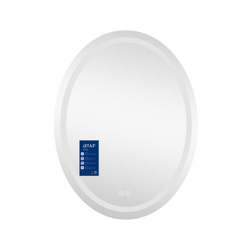 Зеркало Qtap Mideya (DC-F801) 600х800 с LED-подсветкой Touch, с антизапотеванием QT2078F801W