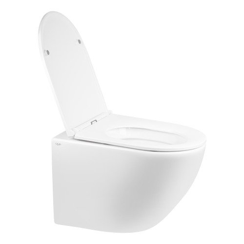 Унитаз подвесной Qtap Robin безободковый с сиденьем Slim Soft-close QT1333046ERW