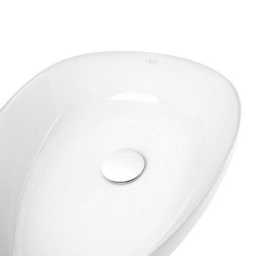 Раковина-чаша Qtap Leo 400х350х160 White с донным клапаном QT1111A053W