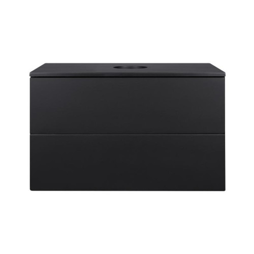 Тумба QtapTern підвісна, з 2 ящиками 1000х580х500 мм Matt Black