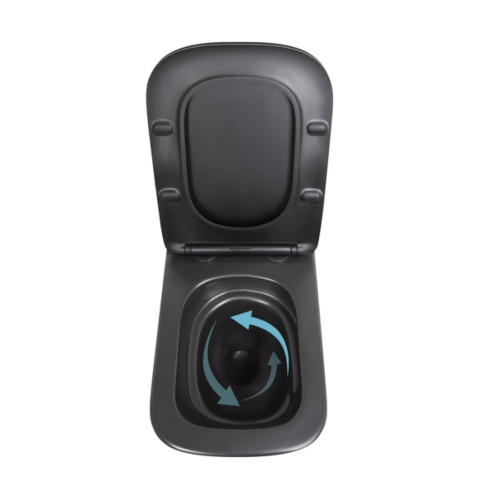 Унитаз подвесной Qtap Tern New Ultra Quiet с сиденьем с сиденьем Soft-Close MATT BLACK QT17332303ASMB