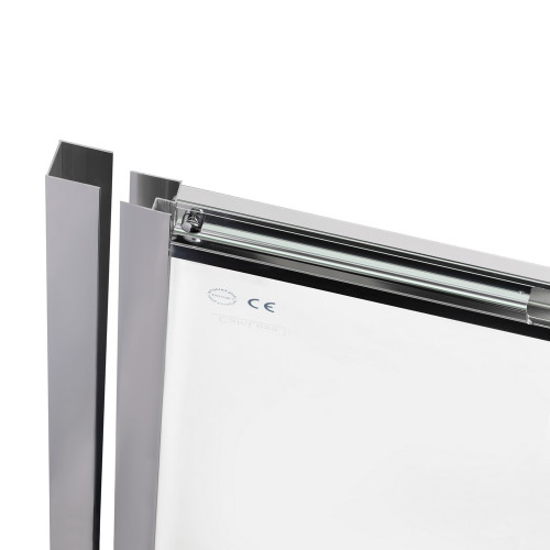 Душевая дверь в нишу Qtap Taurus CRM2014-15.C6 140-150x185 см, стекло Clear 6 мм, покрытие CalcLess