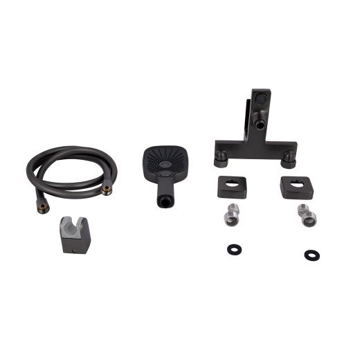 Смеситель для ванны Qtap Gemini (c душевым гарнитуром) QTGEM259GMB45684 Gunmetal Black PVD
