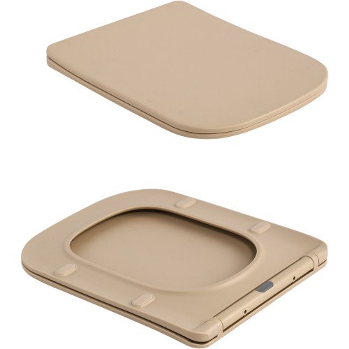 Унитаз подвесной Tern Ultra Quiet 490×365×325 мм, Beige, с сиденьем Slim Duroplast / Soft-close / Quick Release QT17332303ASSB Qtap