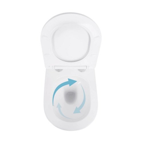 Готовое решение Qtap для ванной комнаты: подвесной унитаз Swan Ultra Quiet 520×360×320 + комплект инсталляции Nest 4 в 1 (круглая клавиша Black mat)