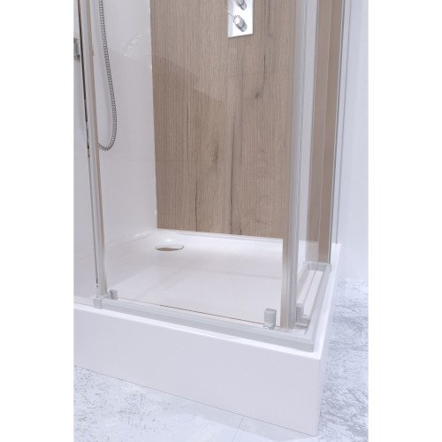 Душова кабіна Qtap Taurus WHI1099SC6 90х90 см, скло Clear 6 мм без піддона