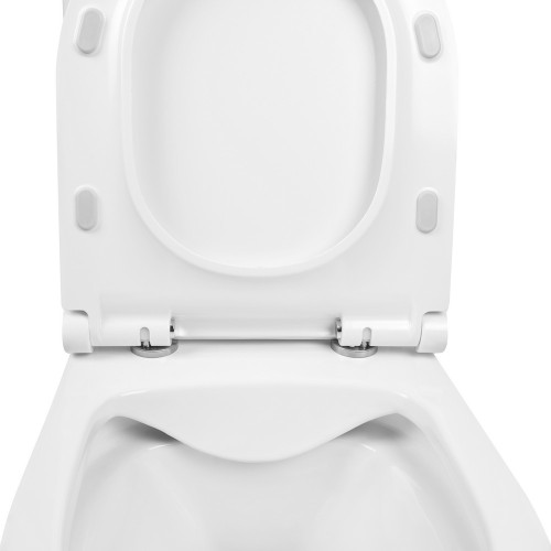 Унітаз-компакт Qtap Aquarius безобідковий з сідінням Soft-close QT2122C665PW