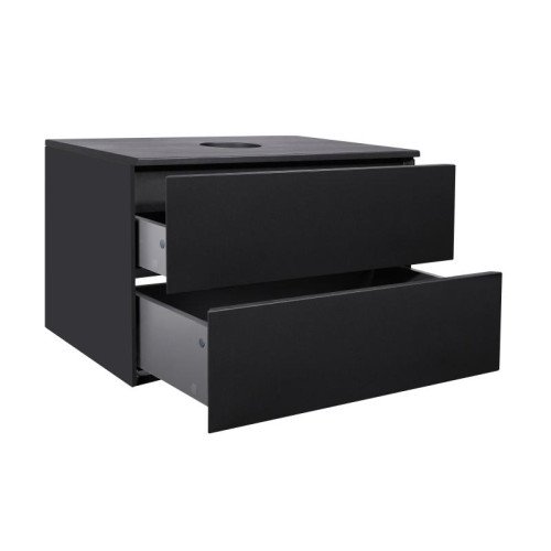 Тумба QtapTern підвісна, з 2 ящиками 1000х580х500 мм Matt Black