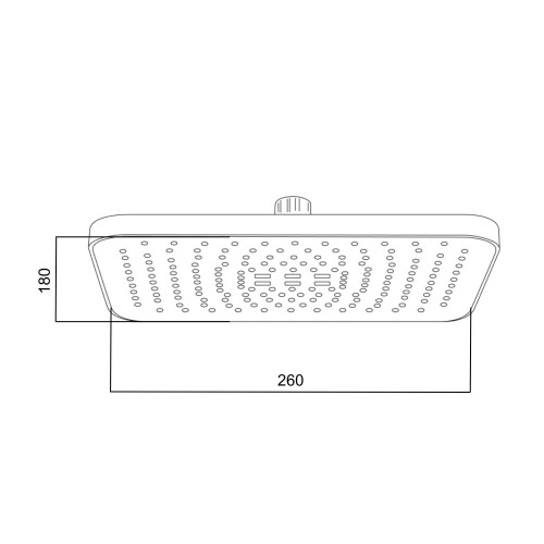 Лейка для верхнего душа Qtap Hlavova 260x180 мм прямоугольная QTHLA107BLM45786 Black Matt