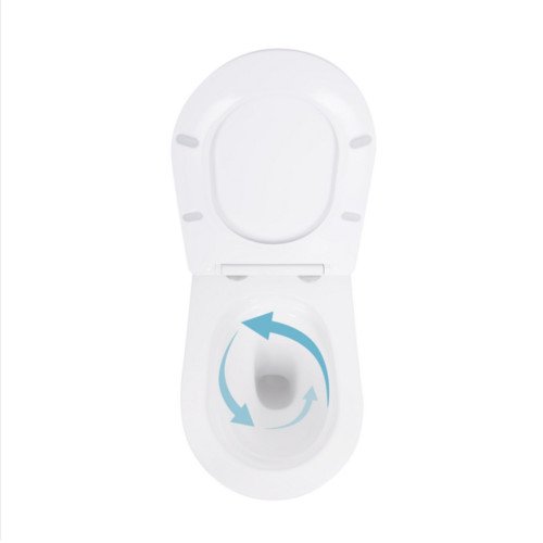 Унитаз подвесной Qtap Robin Ultra Quiet безободковый с сиденьем Soft-close 520x365x365 мм WHITE