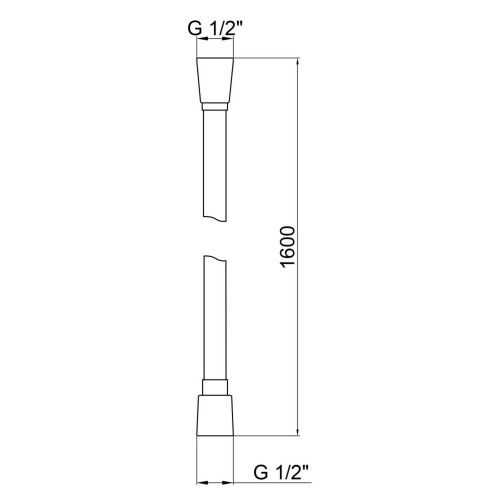Акційний набір 2+1: Шланг для ручного душу Qtap Hadice QT054BL43074 Black Matt