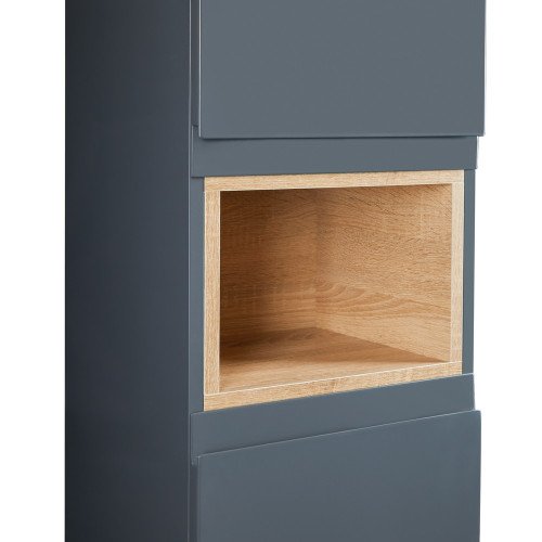 Пенал подвесной Qtap Robin N 350х1650х316 Graphite/Whitish oak QT1376PP16520RGWO