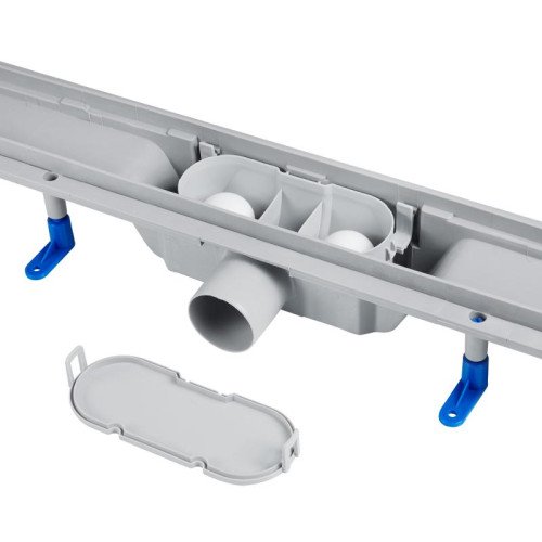 Готовое решение Qtap 16: Стена Walk-In GLIDE, 120x190 + Линейный трап 900 мм