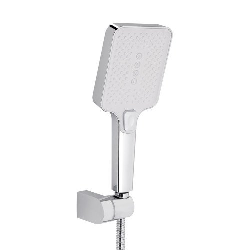 Смеситель для ванны Qtap Swan Cascada с поворотным изливом (c душевым гарнитуром) QTSWA260CRW45569 Chrome/White