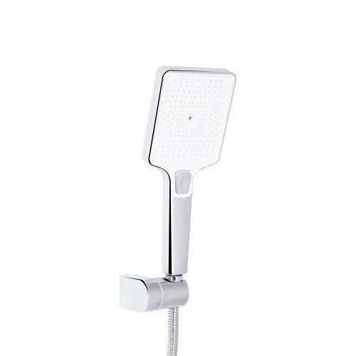 Смеситель для ванны Qtap Presto с длинным поворотным изливом (c душевым гарнитуром) QTPRE2601CRW45578 Chrome/White