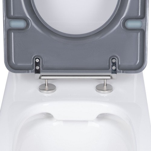 Унитаз напольный Qtap Freedom инклюзивный Rimless безободковый с сиденьем Soft-Close WHITE QT22226098W