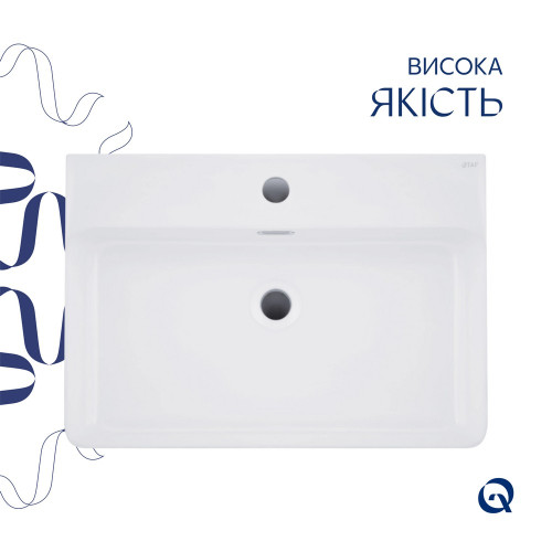 Раковина Qtap Nando LT 600х420х130 White QT12116146W