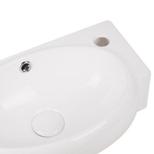 Раковина Qtap Leo 420x280x150 White с донным клапаном QT11115011RW