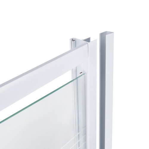 Душові двері в нішу Qtap Pisces WHI2013-14.CP5 130-140x185 см, скло Pattern 5 мм
