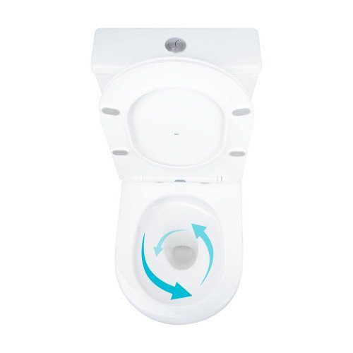 Унитаз напольный Qtap Vlasta Ultra Quiet безободковый с сиденьем Soft-close WHITE QT28228300W