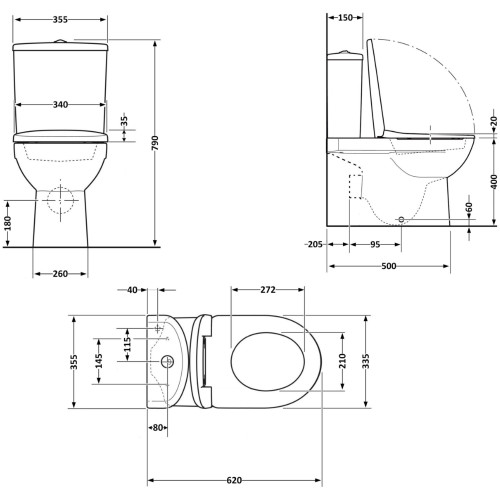 Унитаз напольный Qtap Arvin Ultra Quiet 630×350×795 мм с сиденьем Soft-close, White QTARV27W49259