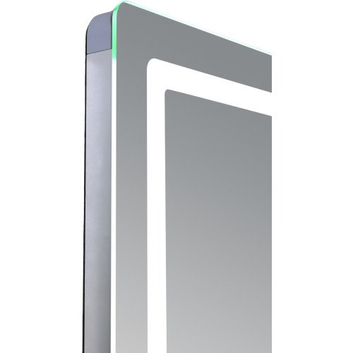 Зеркало Qtap Mideya (MI2) 600х800 с часами, с LED-подсветкой Touch, с антизапотеванием, диммером, рег. яркости QTMID60080049627