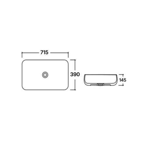 Раковина-чаша Qtap Jay 715x390x145 White QT071161331W