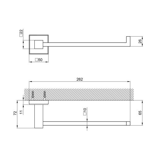 Полотенцедержатель Qtap Drzak 7101103C
