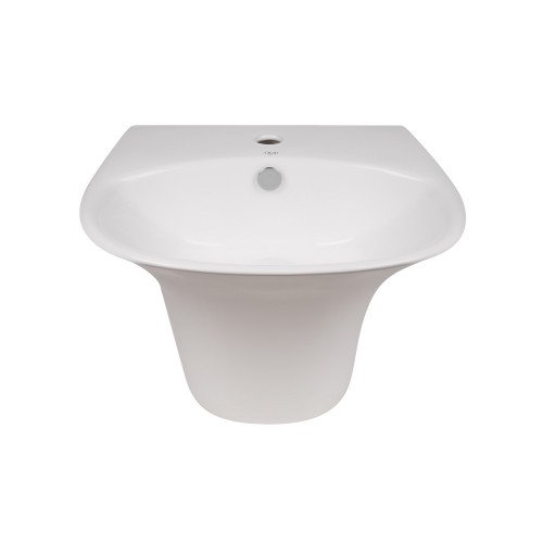 Раковина підвісна моноблок Qtap Virgo 550х430х400 White з донним клапаном QT1811037GW