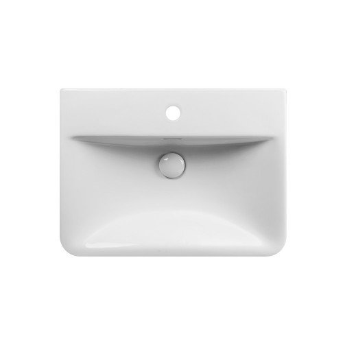 Раковина підвісна моноблок Qtap Aquarius 630х515х490 White з донним клапаном QT2111WL425W