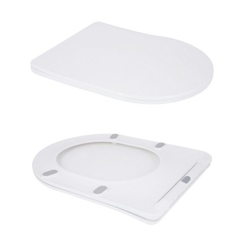 Унитаз напольный Qtap Vlasta Ultra Quiet безободковый с сиденьем Soft-close WHITE QT28228300W