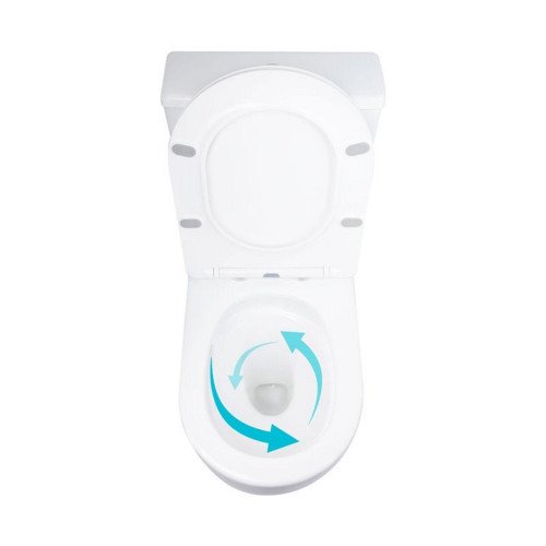 Унитаз напольный Qtap Grand Ultra Quiet безободковый с сиденьем Soft-close WHITE QT26228301W