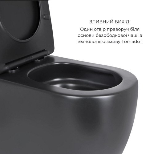 Акционный набор: Унитаз напольный Robin Ultra Quiet QT13226083AMB 660x360x855 Black + Биде напольное Robin QT13442141CMB 565x360x405 Black